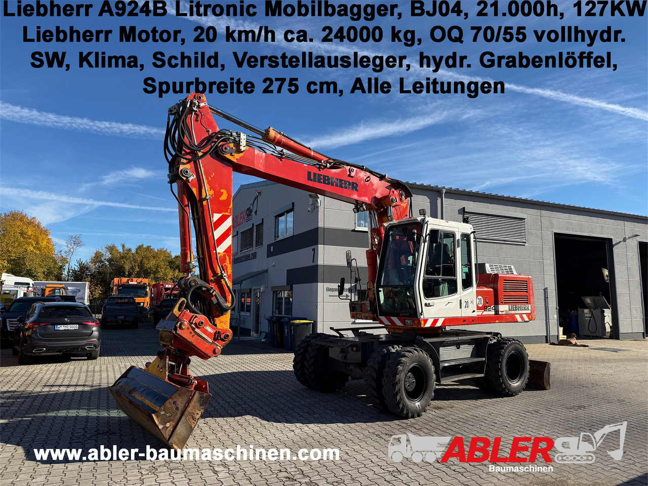 Liebherr A924 B Litronic Mobilbagger OQ 70/55 - Багер: снимка 1 Liebherr A924 B Litronic Mobilbagger OQ 70/55 - Багер: снимка 1