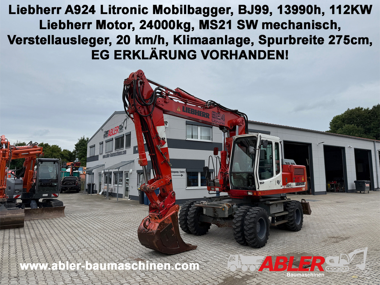 Liebherr A924 Litronic Mobilbagger MS21 + Klima - Багер: снимка 1 Liebherr A924 Litronic Mobilbagger MS21 + Klima - Багер: снимка 1