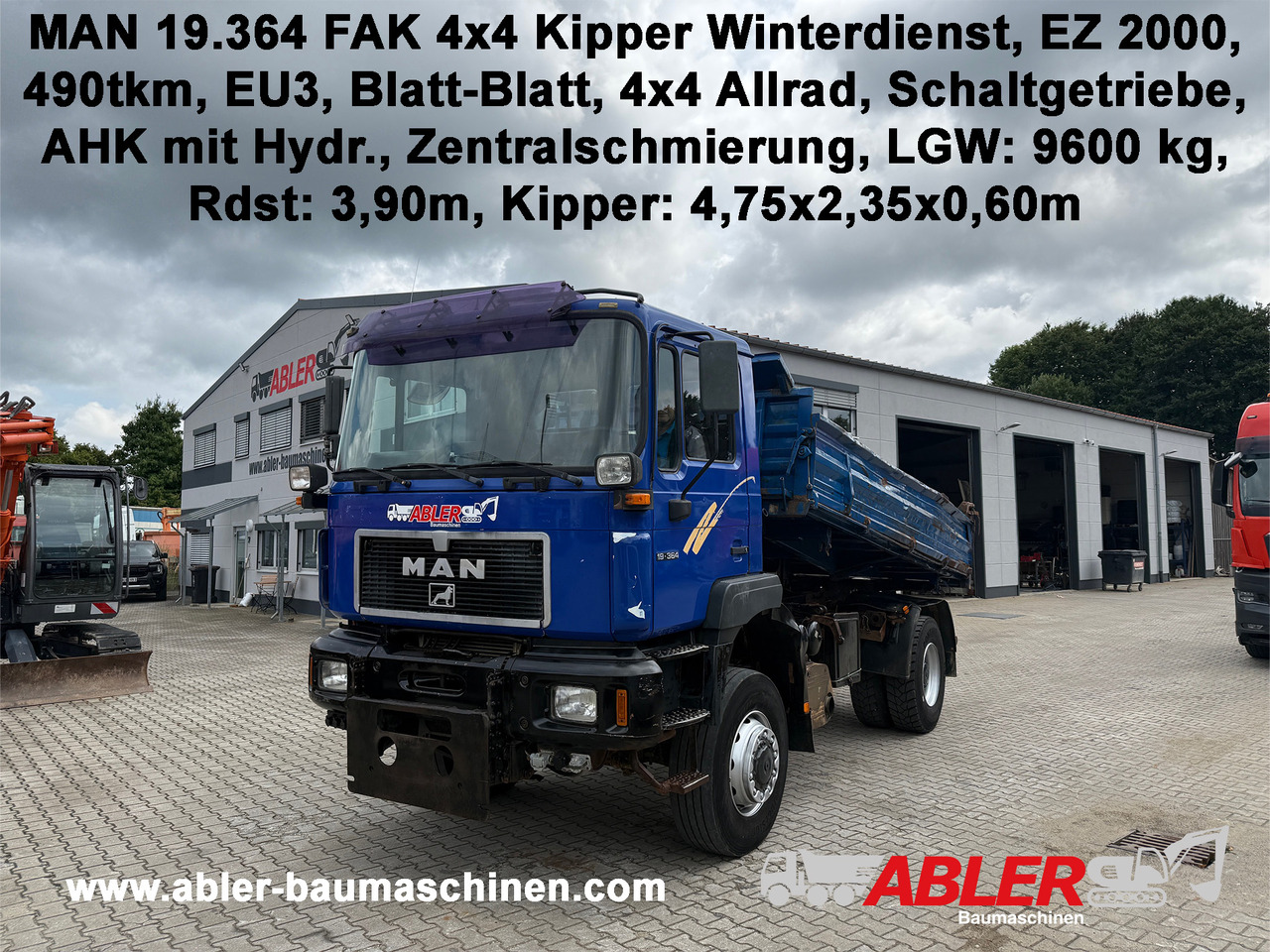 MAN 19.364 3-Seiten-Kipper Allrad Winterdienst - Самосвал камион: снимка 1 MAN 19.364 3-Seiten-Kipper Allrad Winterdienst - Самосвал камион: снимка 1
