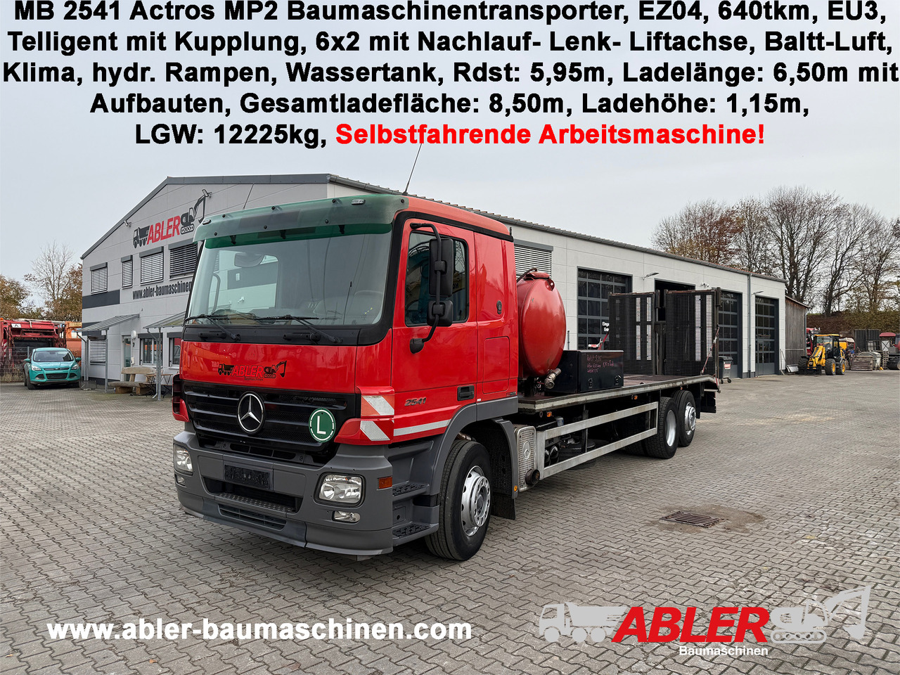 Mercedes-Benz 2541 Actros Baumaschinentransporter Klima Retarder - Автовоз камион: снимка 1 Mercedes-Benz 2541 Actros Baumaschinentransporter Klima Retarder - Автовоз камион: снимка 1