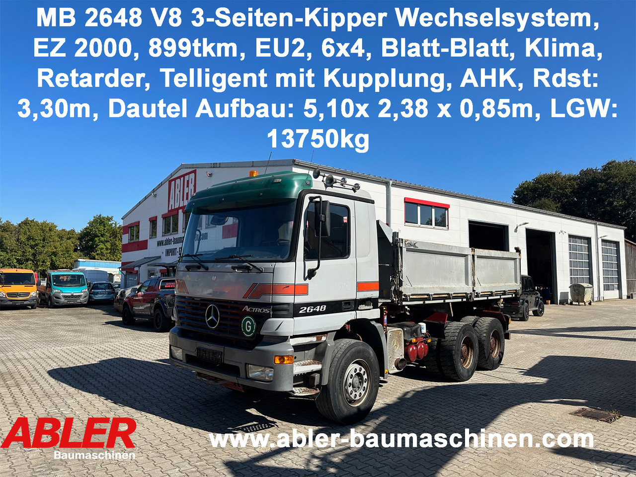 Mercedes-Benz 2648 3-Seiten-Kipper Wechselsystem V8 - Самосвал камион: снимка 1 Mercedes-Benz 2648 3-Seiten-Kipper Wechselsystem V8 - Самосвал камион: снимка 1