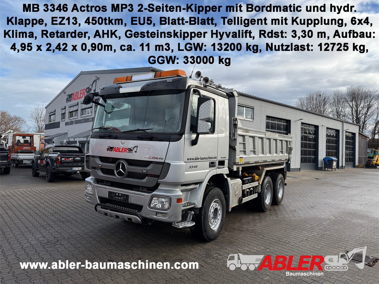 Mercedes-Benz 3346 Actros MP3 2-Seiten Kipper Bordmatic Klima Retarder - Самосвал камион: снимка 1 Mercedes-Benz 3346 Actros MP3 2-Seiten Kipper Bordmatic Klima Retarder - Самосвал камион: снимка 1