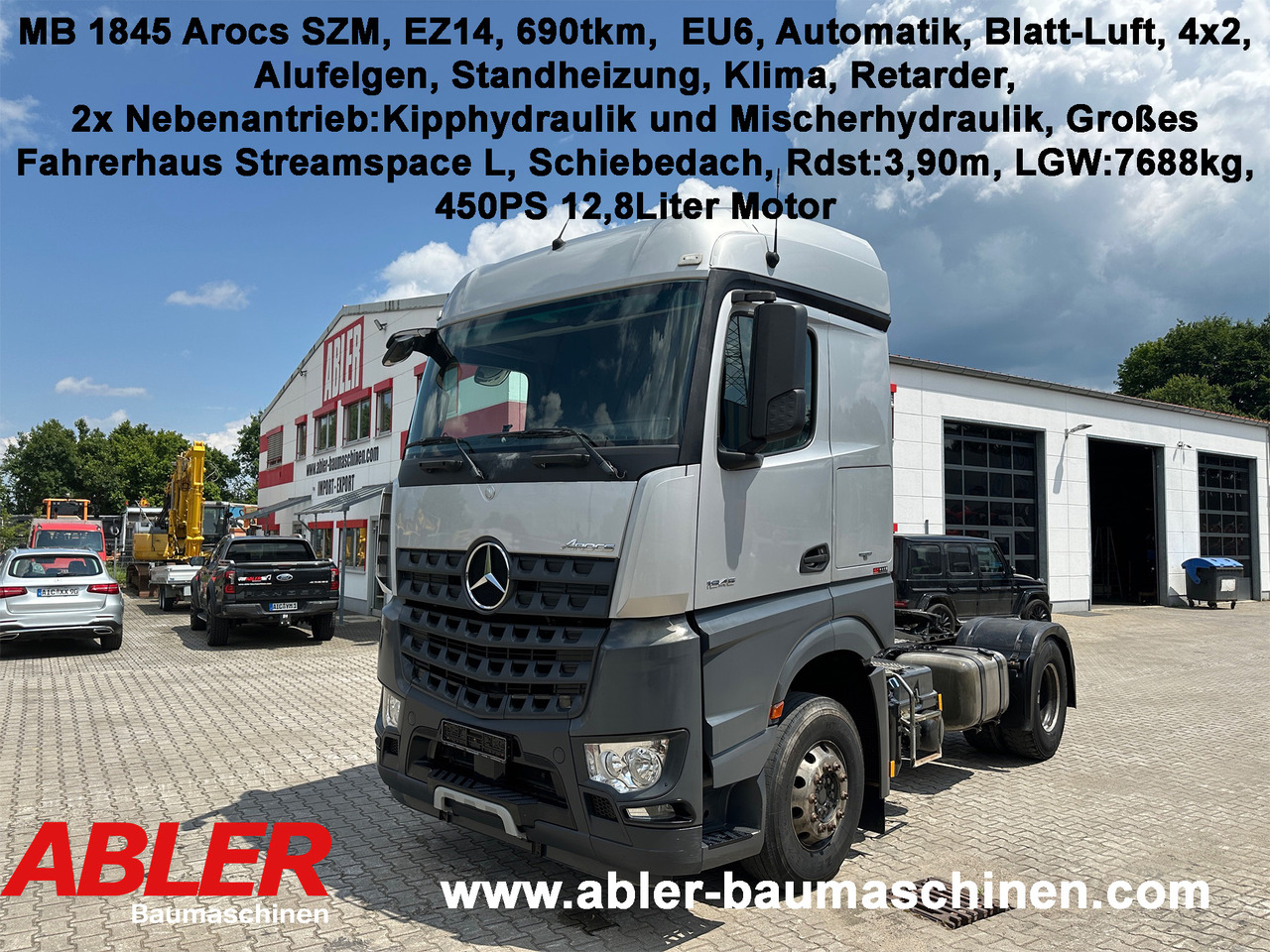 Mercedes-Benz 1845 Arocs SZM Kipphydraulik Mischerantrieb - Влекач: снимка 1 Mercedes-Benz 1845 Arocs SZM Kipphydraulik Mischerantrieb - Влекач: снимка 1