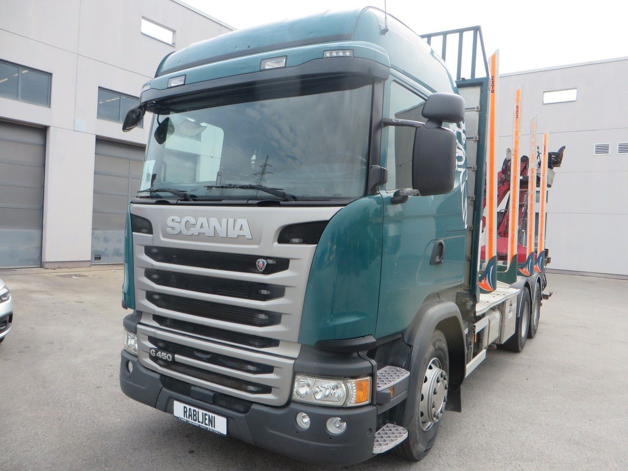 Scania G450 6x4Timber - Камион за дърва, Камион с кран: снимка 1 Scania G450 6x4Timber - Камион за дърва, Камион с кран: снимка 1