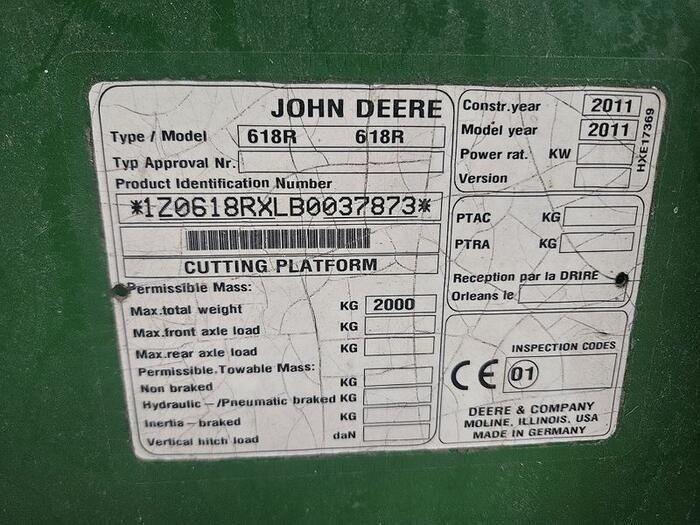 John Deere 618R - Друга техника: снимка 5 John Deere 618R - Друга техника: снимка 5