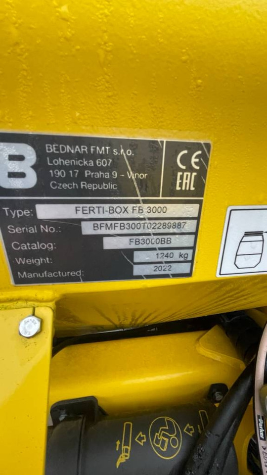 Bednar FERTI-BOX FB 3000 - Сеялка: снимка 3 Bednar FERTI-BOX FB 3000 - Сеялка: снимка 3