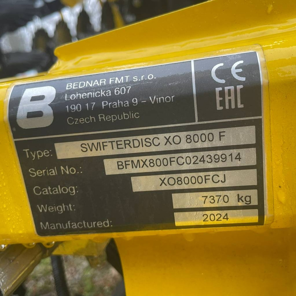 Bednar SWIFTERDISC XO 8000 F - Дискова брана: снимка 4 Bednar SWIFTERDISC XO 8000 F - Дискова брана: снимка 4