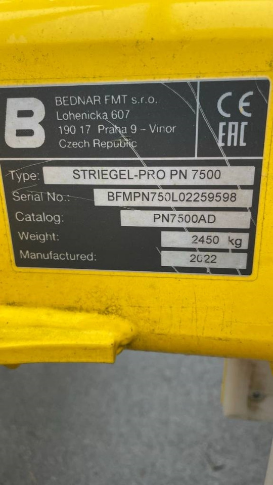 Bednar Striegel PN 7500 - Пружинна брана: снимка 3 Bednar Striegel PN 7500 - Пружинна брана: снимка 3