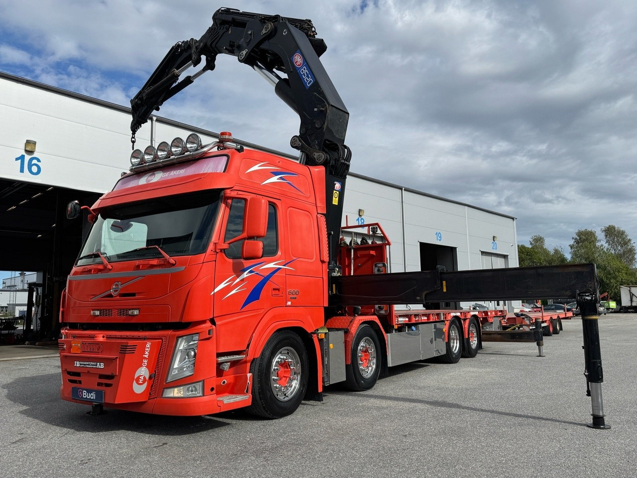 Bodbilsekipage Volvo FM 500 8x2 -2016 | HMF8520+Jibb | Tyllis - Бордови камион, Камион с кран: снимка 1 Bodbilsekipage Volvo FM 500 8x2 -2016 | HMF8520+Jibb | Tyllis - Бордови камион, Камион с кран: снимка 1