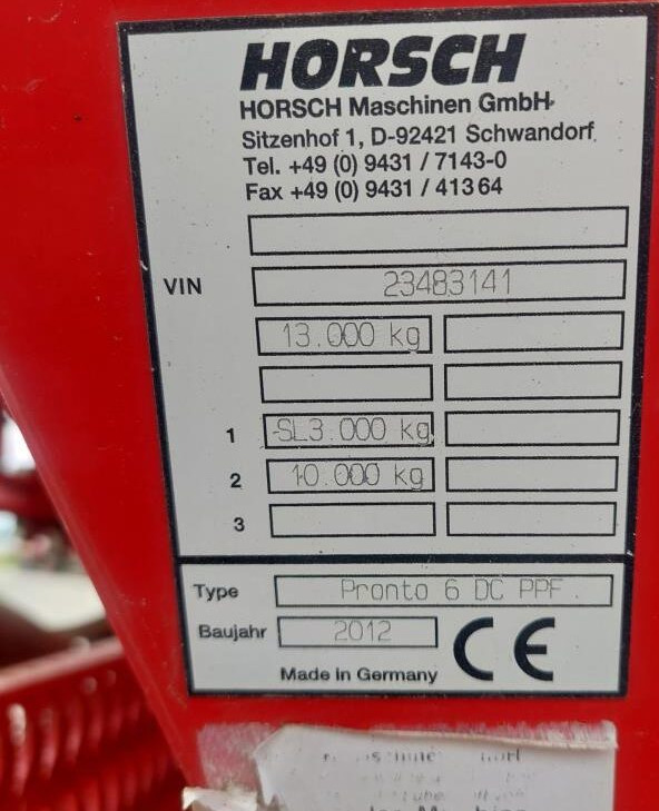 Сеялка Horsch Pronto 6 DC PPF: снимка 15