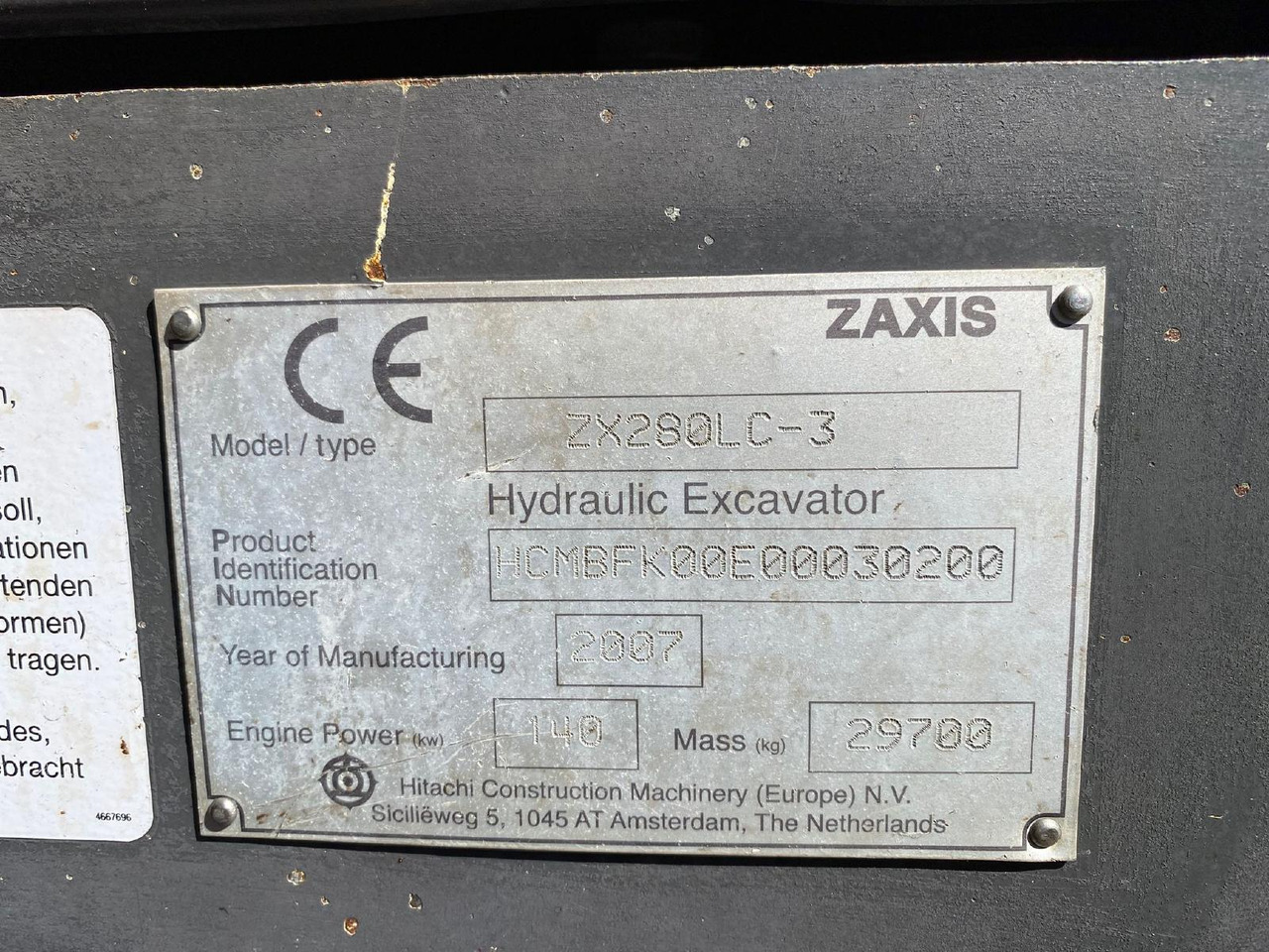 Hitachi ZX 280 LC -3 - Верижен багер: снимка 3 Hitachi ZX 280 LC -3 - Верижен багер: снимка 3