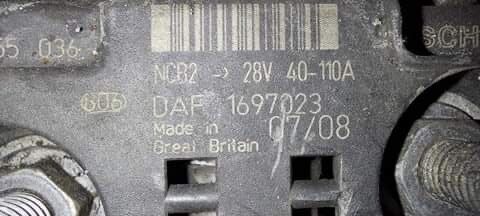 Алтернатор за Камион Bosch , 110A , 28V   DAF CF75, XF 95: снимка 7