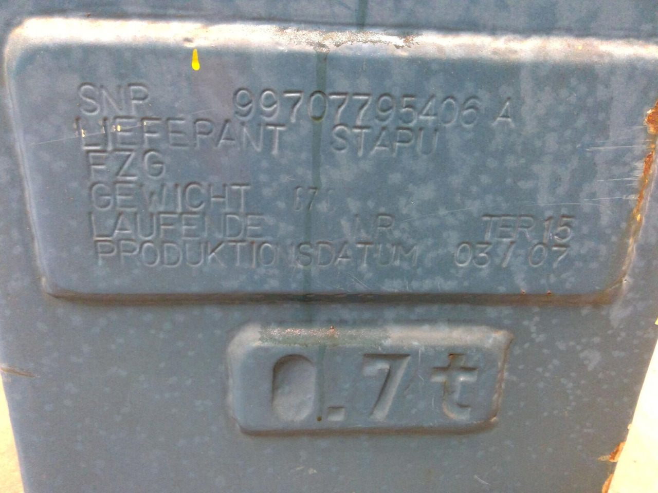 FAUN ATF 40G-2 counterweight 0,7 ton left side - Противовес за Автокран: снимка 5 FAUN ATF 40G-2 counterweight 0,7 ton left side - Противовес за Автокран: снимка 5