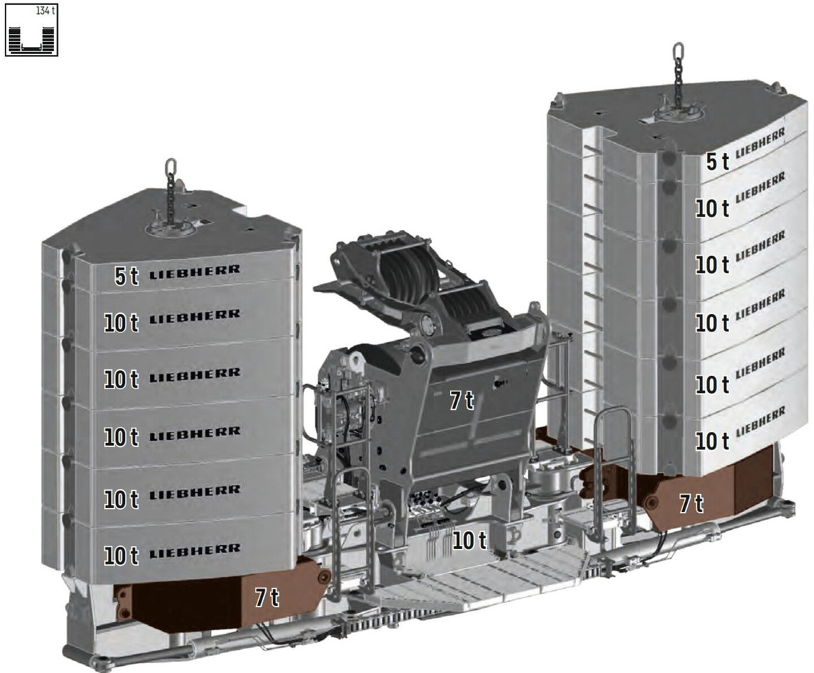 Liebherr LTM /LR counterweight 10T - Противовес за Автокран: снимка 5 Liebherr LTM /LR counterweight 10T - Противовес за Автокран: снимка 5