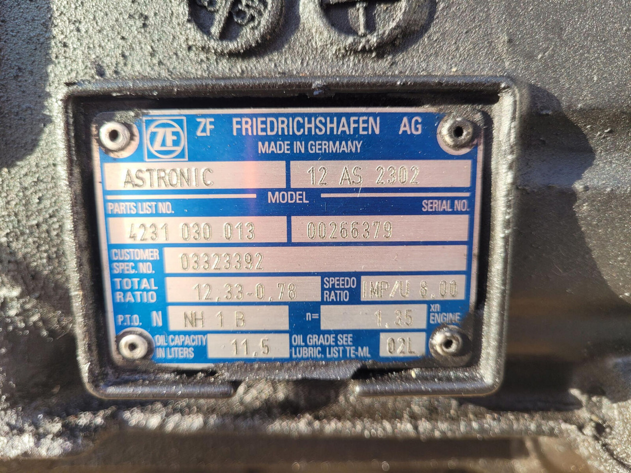ZF GMK 3055 Gearbox ZF Astronic 12 AS 2302 - Скоростна кутия за Автокран: снимка 5 ZF GMK 3055 Gearbox ZF Astronic 12 AS 2302 - Скоростна кутия за Автокран: снимка 5