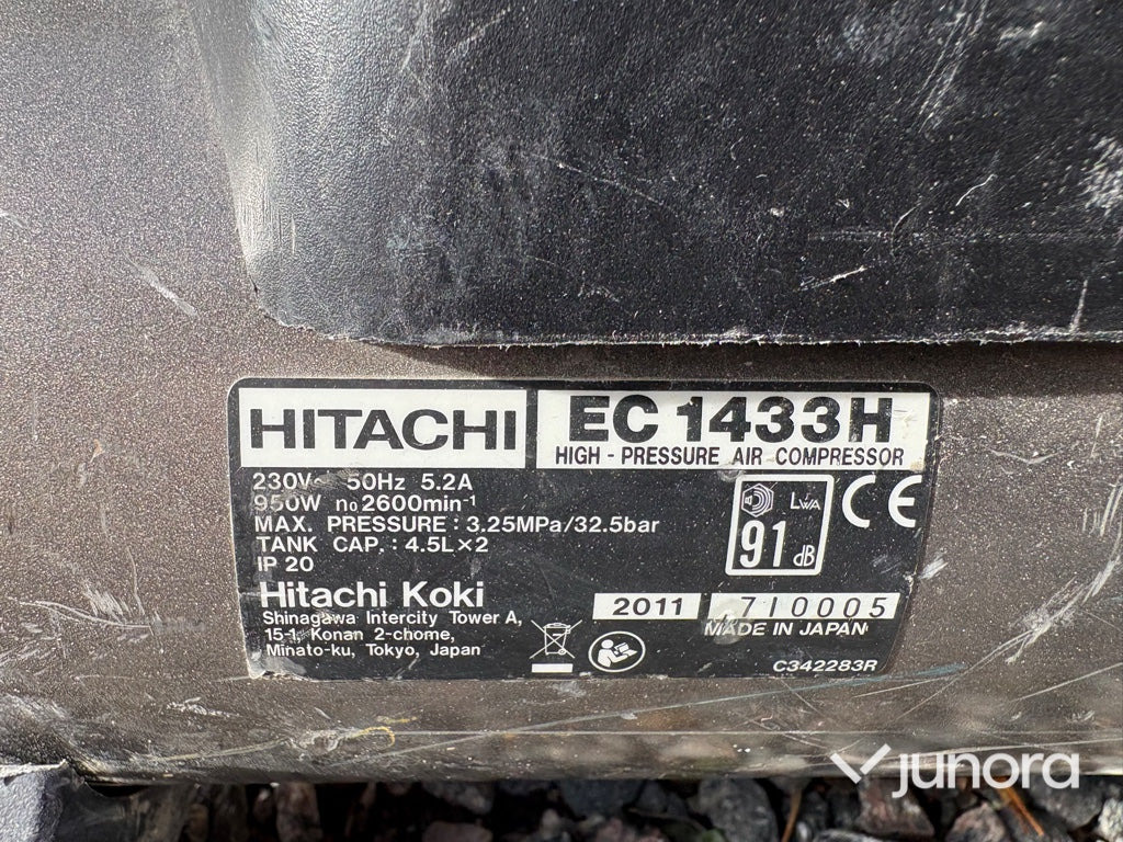 Högtryckskompressor - Hitachi EC 1433H - Компресор за въздух: снимка 5 Högtryckskompressor - Hitachi EC 1433H - Компресор за въздух: снимка 5