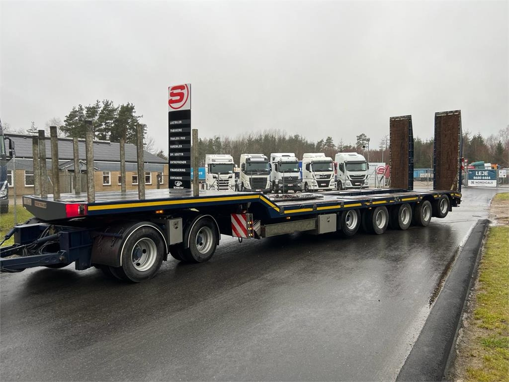 HRD 7 akslet - 84 ton blokvogn med ramper - Нискорамна площадка ремарке: снимка 1 HRD 7 akslet - 84 ton blokvogn med ramper - Нискорамна площадка ремарке: снимка 1