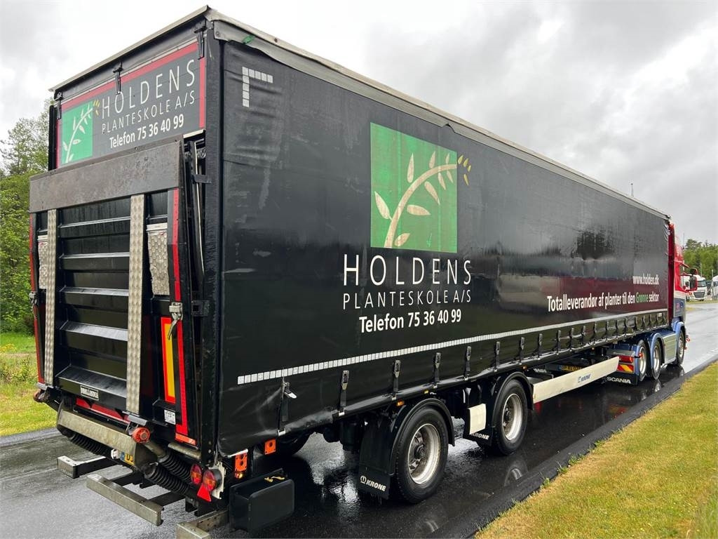 Krone 13,6 mtr gardin - lodretstående lift - Брезентово полуремарке: снимка 1 Krone 13,6 mtr gardin - lodretstående lift - Брезентово полуремарке: снимка 1