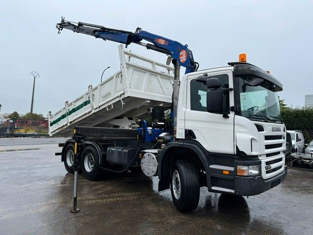 Scania PRT 380. 6x4. Kipper + Kran PM 16 Funk. Klima. - Самосвал камион, Камион с кран: снимка 3 Scania PRT 380. 6x4. Kipper + Kran PM 16 Funk. Klima. - Самосвал камион, Камион с кран: снимка 3