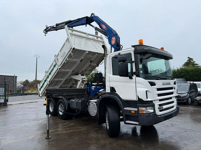 Scania PRT 380. 6x4. Kipper + Kran PM 16 Funk. Klima. - Самосвал камион, Камион с кран: снимка 2 Scania PRT 380. 6x4. Kipper + Kran PM 16 Funk. Klima. - Самосвал камион, Камион с кран: снимка 2