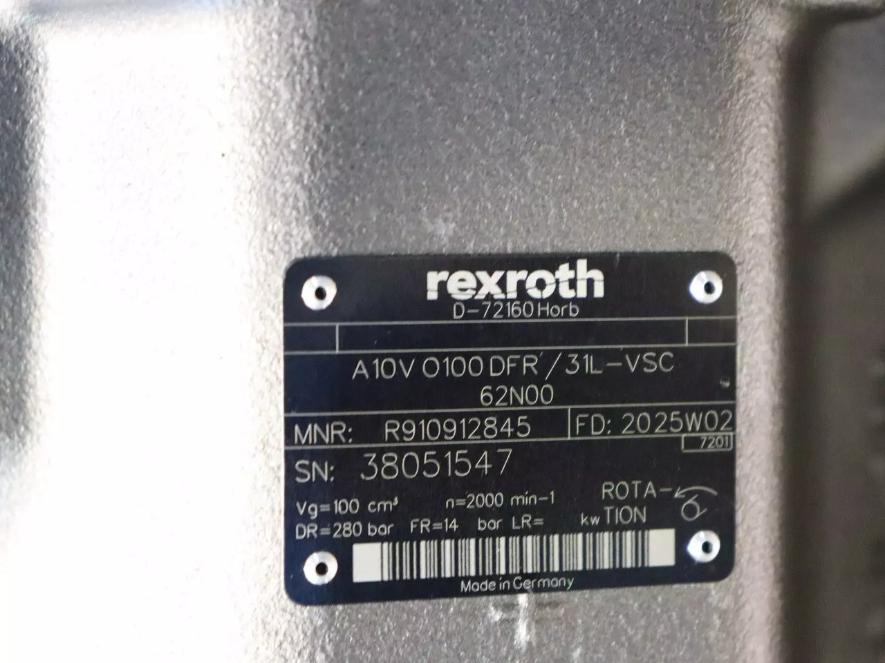 REXROTH A10VO100DFR/31L-VSC62N00 - Хидравлична помпа за Подемно-транспортна техника: снимка 4 REXROTH A10VO100DFR/31L-VSC62N00 - Хидравлична помпа за Подемно-транспортна техника: снимка 4