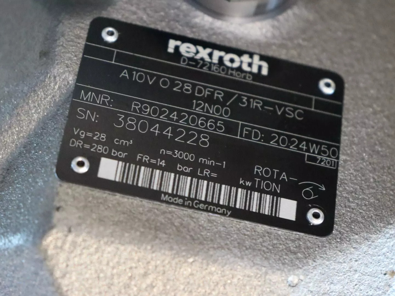 REXROTH A10VO28DFR/31R-VSC12N00 - Хидравлична помпа за Подемно-транспортна техника: снимка 4 REXROTH A10VO28DFR/31R-VSC12N00 - Хидравлична помпа за Подемно-транспортна техника: снимка 4