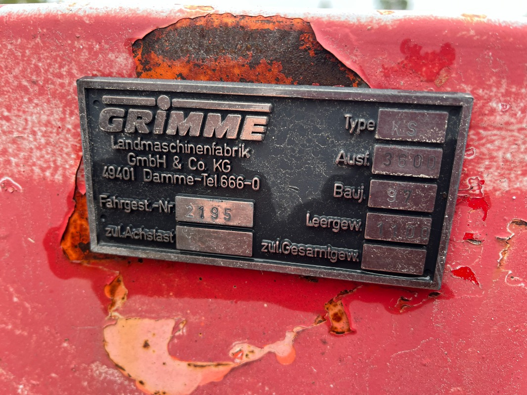 Grimme KS-3600 - Комбайн: снимка 2 Grimme KS-3600 - Комбайн: снимка 2