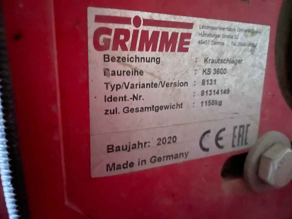 Grimme KS 3600 - Комбайн: снимка 2 Grimme KS 3600 - Комбайн: снимка 2