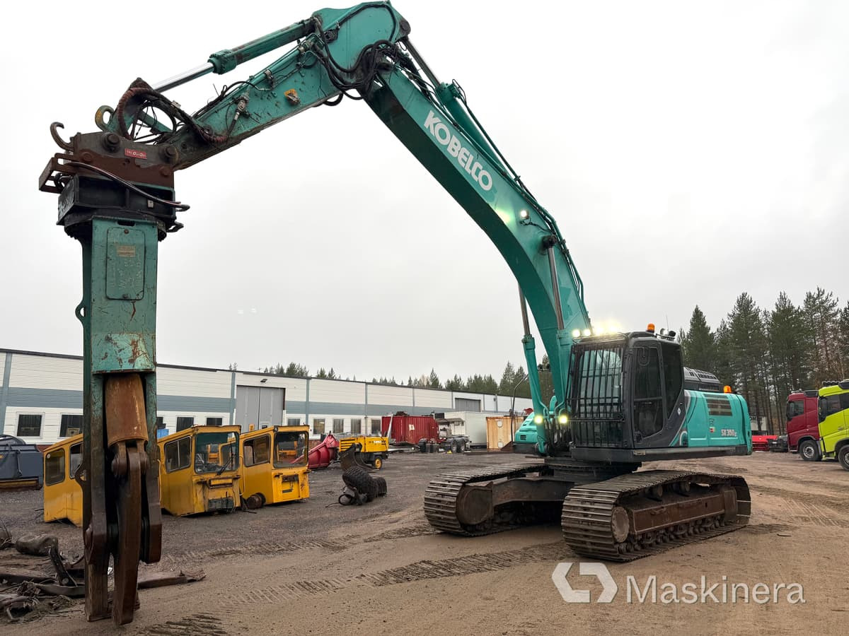 Grävmaskin Kobelco SK350LC-10 med stålsax - Верижен багер: снимка 1 Grävmaskin Kobelco SK350LC-10 med stålsax - Верижен багер: снимка 1