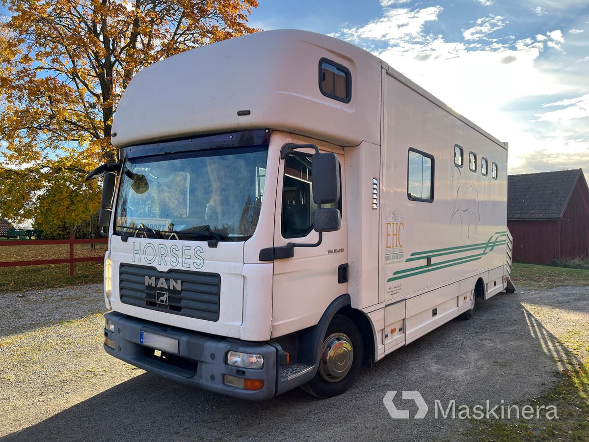 Hästlastbil MAN TGL 10.210 4X2 BL - Камион за коне: снимка 1 Hästlastbil MAN TGL 10.210 4X2 BL - Камион за коне: снимка 1
