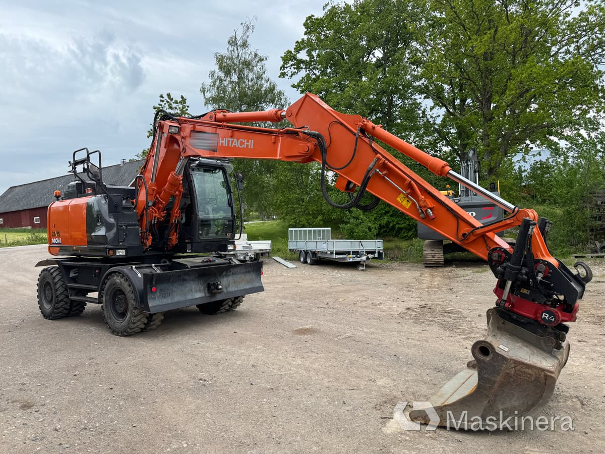 Hjulgrävare Hitachi Zaxis 140W med redskap - Верижен багер: снимка 3 Hjulgrävare Hitachi Zaxis 140W med redskap - Верижен багер: снимка 3