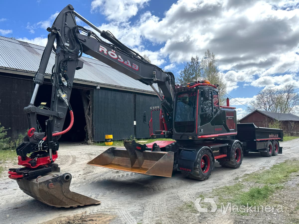 Hjulgrävare Volvo EW160E med kärra - Верижен багер: снимка 1 Hjulgrävare Volvo EW160E med kärra - Верижен багер: снимка 1