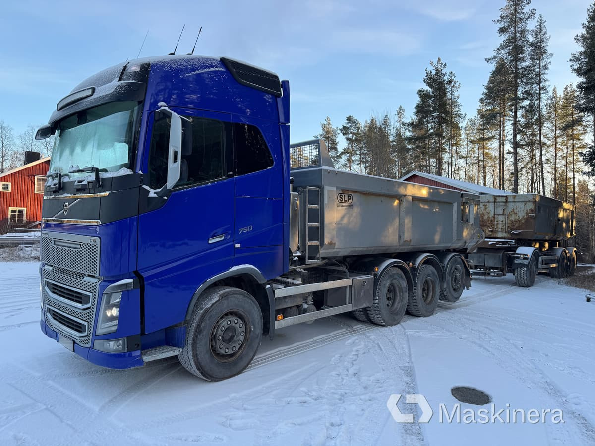 Lastbil Volvo FH16 750 med vagn - Самосвал камион, Мултилифт/ Лифтдъмпер ремарке: снимка 1 Lastbil Volvo FH16 750 med vagn - Самосвал камион, Мултилифт/ Лифтдъмпер ремарке: снимка 1
