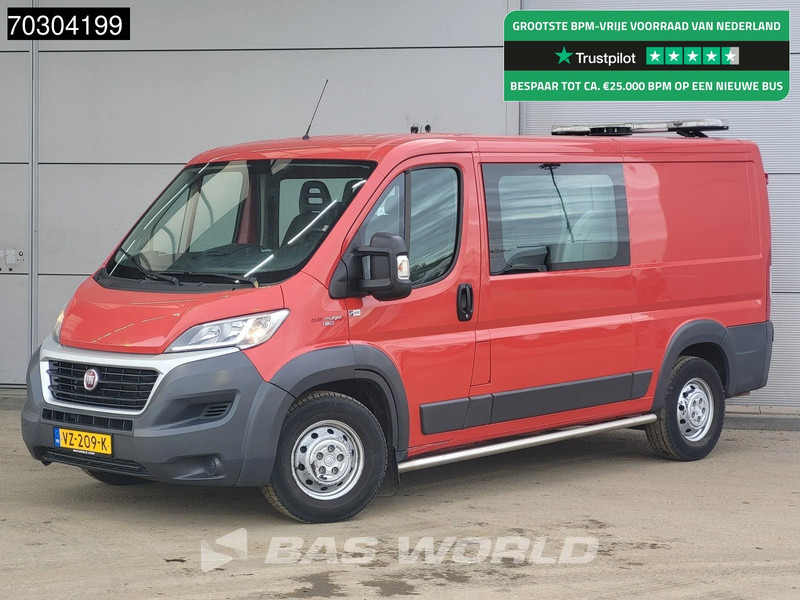 Fiat Ducato 130pk Dubbel Cabine L2H1 Trekhaak Airco Camera Werkplaatsinrichting APK 09-2026 Euro6 DC Doka Mixto L2 Airco Trekhaak - Товарен бус: снимка 1 Fiat Ducato 130pk Dubbel Cabine L2H1 Trekhaak Airco Camera Werkplaatsinrichting APK 09-2026 Euro6 DC Doka Mixto L2 Airco Trekhaak - Товарен бус: снимка 1