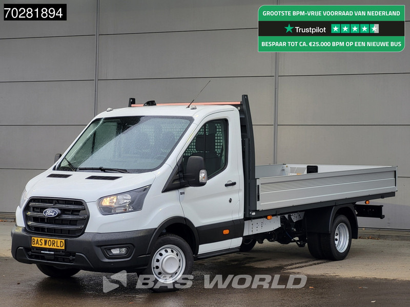 Ford Transit 165pk Open Laadbak 3,5t Trekhaak Dubbellucht Airco Cruise Camera Parkeersensoren Euro6 Pritsche Pickup Airco Trekhaak Cruise con - Бордови бус: снимка 1 Ford Transit 165pk Open Laadbak 3,5t Trekhaak Dubbellucht Airco Cruise Camera Parkeersensoren Euro6 Pritsche Pickup Airco Trekhaak Cruise con - Бордови бус: снимка 1