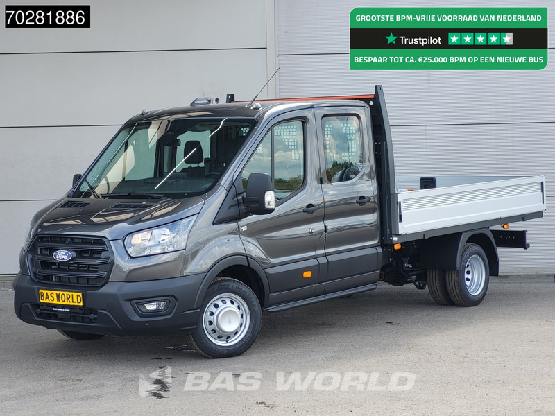 Ford Transit 170pk Automaat Dubbel Cabine 3500kg Trekhaak Open Laadbak Pritsche SYNC4 scherm Camera Airco Trekhaak Cruise control - Бордови бус: снимка 1 Ford Transit 170pk Automaat Dubbel Cabine 3500kg Trekhaak Open Laadbak Pritsche SYNC4 scherm Camera Airco Trekhaak Cruise control - Бордови бус: снимка 1