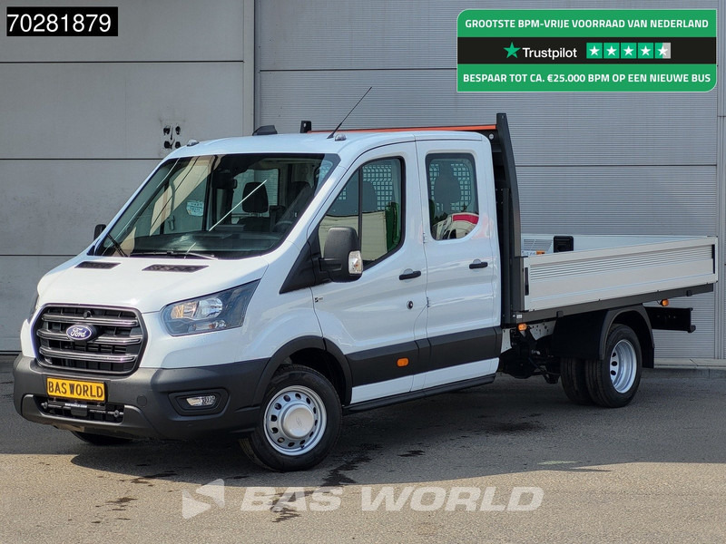 Ford Transit 170pk Automaat Dubbel Cabine 3500kg Trekhaak Open Laadbak Pritsche SYNC4 scherm CarPlay Camera Airco Trekhaak Cruise control - Бордови бус: снимка 1 Ford Transit 170pk Automaat Dubbel Cabine 3500kg Trekhaak Open Laadbak Pritsche SYNC4 scherm CarPlay Camera Airco Trekhaak Cruise control - Бордови бус: снимка 1