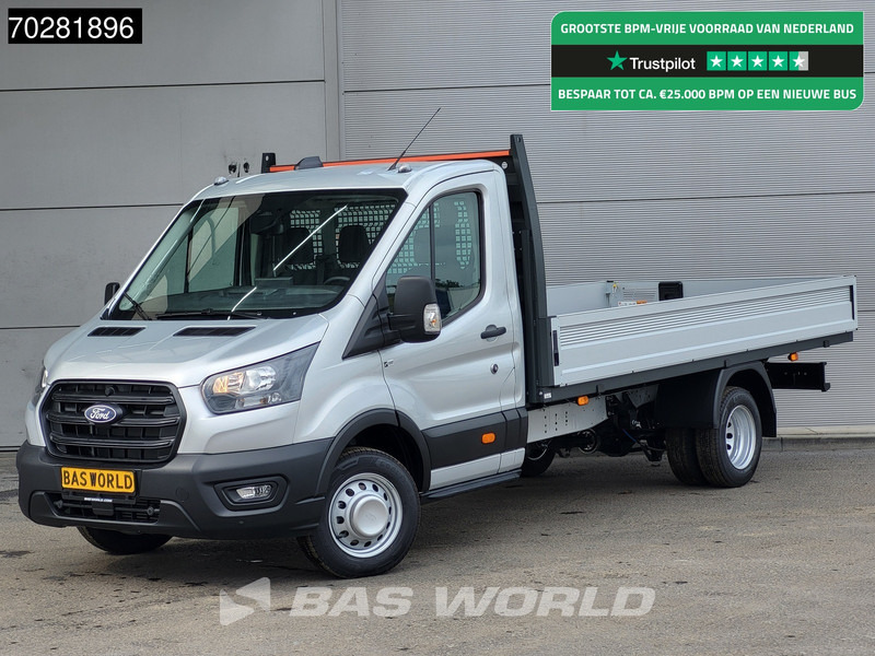 Ford Transit 170pk Open Laadbak 3,5t Trekhaak Airco Cruise Camera Parkeersensoren Euro6 Pritsche Open Box Airco Trekhaak Cruise control - Бордови бус: снимка 1 Ford Transit 170pk Open Laadbak 3,5t Trekhaak Airco Cruise Camera Parkeersensoren Euro6 Pritsche Open Box Airco Trekhaak Cruise control - Бордови бус: снимка 1