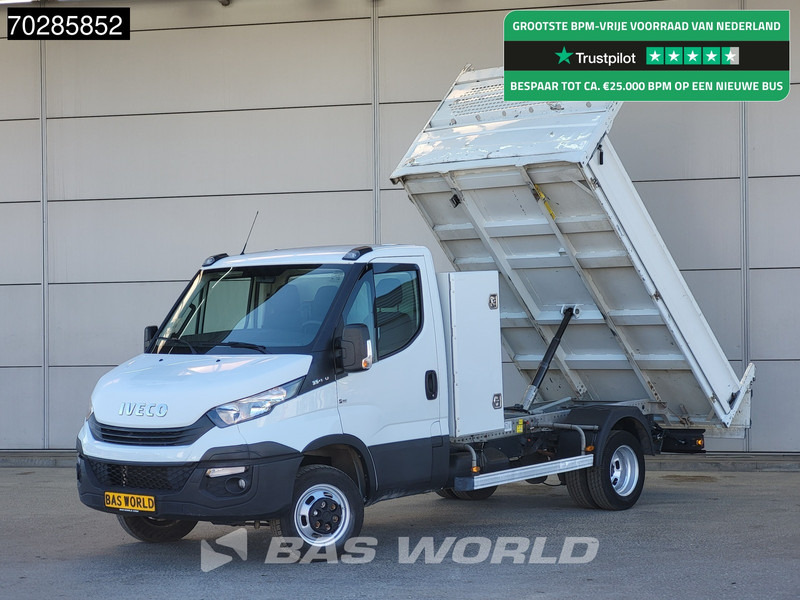Iveco Daily 35C14 Open Laadbak met Kist Dubbellucht 3,5t Trekhaak Airco Cruise Euro6 Pritsche Pickup Open Box Airco Trekhaak Cruise control - Бордови бус: снимка 1 Iveco Daily 35C14 Open Laadbak met Kist Dubbellucht 3,5t Trekhaak Airco Cruise Euro6 Pritsche Pickup Open Box Airco Trekhaak Cruise control - Бордови бус: снимка 1