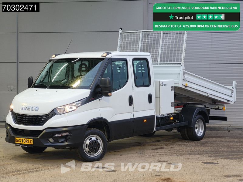 Iveco Daily 35C16 3.0L Kipper met Kist Dubbel Cabine Dubbellucht 3,5t Trekhaak 160PK Airco Cruise Euro6 Tipper Benne Kieper Airco Trekhaak C - Бус самосвал: снимка 1 Iveco Daily 35C16 3.0L Kipper met Kist Dubbel Cabine Dubbellucht 3,5t Trekhaak 160PK Airco Cruise Euro6 Tipper Benne Kieper Airco Trekhaak C - Бус самосвал: снимка 1