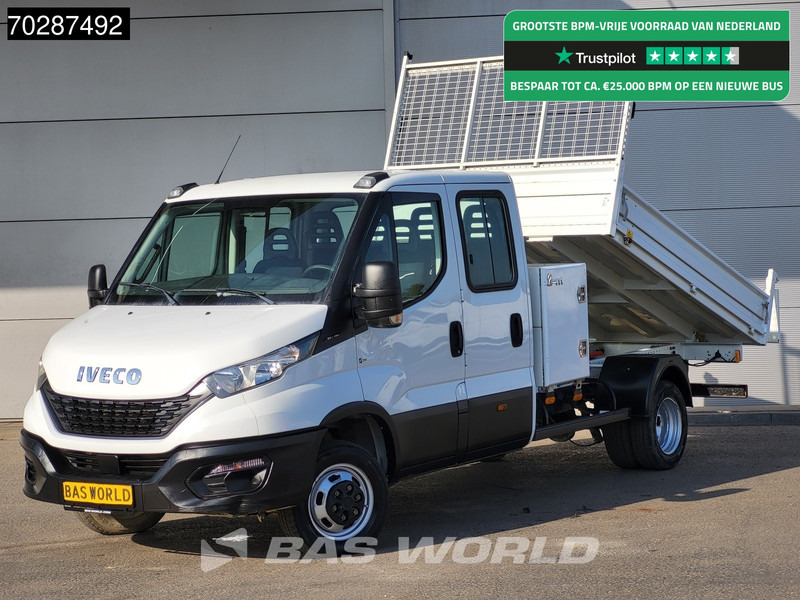 Iveco Daily 35C16 3.0L Kipper met Kist Dubbel Cabine Dubbellucht 3,5t Trekhaak Navi Airco Cruise Camera Euro6 Tipper Benne Kieper 2m3 Airco - Бус самосвал: снимка 1 Iveco Daily 35C16 3.0L Kipper met Kist Dubbel Cabine Dubbellucht 3,5t Trekhaak Navi Airco Cruise Camera Euro6 Tipper Benne Kieper 2m3 Airco - Бус самосвал: снимка 1