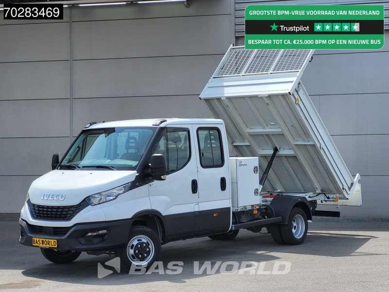 Iveco Daily 35C16 Kipper met Kist Dubbel Cabine Dubbellucht 3,5t Trekhaak Navi Airco Cruise Camera Euro6 Kieper Tipper Benne 2m3 Airco Trekh - Бус самосвал: снимка 1 Iveco Daily 35C16 Kipper met Kist Dubbel Cabine Dubbellucht 3,5t Trekhaak Navi Airco Cruise Camera Euro6 Kieper Tipper Benne 2m3 Airco Trekh - Бус самосвал: снимка 1