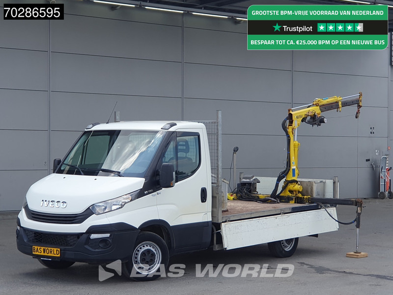 Iveco Daily 35S14 Kraanwagen Open Laadbak Hyva HA15 Euro6 3,5t Trekhaak Crane Kranwagen Kraan Pritsche Pickup Open Box Trekhaak - Бордови бус: снимка 1 Iveco Daily 35S14 Kraanwagen Open Laadbak Hyva HA15 Euro6 3,5t Trekhaak Crane Kranwagen Kraan Pritsche Pickup Open Box Trekhaak - Бордови бус: снимка 1