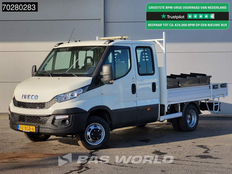 Iveco Daily 50C17 3,0L Automaat HIAB 017T-2 DC Open laadbak Kraan Dubbellucht Airco Euro6 Pickup Crane Kraanwagen Pritsche Airco Dubbel cabi - Бордови бус: снимка 1 Iveco Daily 50C17 3,0L Automaat HIAB 017T-2 DC Open laadbak Kraan Dubbellucht Airco Euro6 Pickup Crane Kraanwagen Pritsche Airco Dubbel cabi - Бордови бус: снимка 1