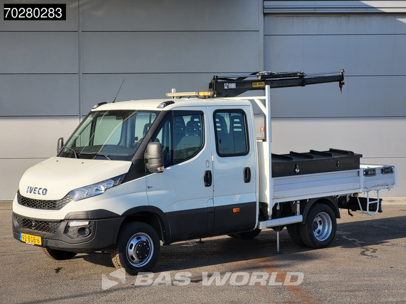 Iveco Daily 50C17 3,0L Automaat HIAB 017T-2 DC Open laadbak Kraan Dubbellucht Airco Euro6 Pickup Crane Kraanwagen Pritsche Airco Dubbel cabi - Бордови бус: снимка 2 Iveco Daily 50C17 3,0L Automaat HIAB 017T-2 DC Open laadbak Kraan Dubbellucht Airco Euro6 Pickup Crane Kraanwagen Pritsche Airco Dubbel cabi - Бордови бус: снимка 2
