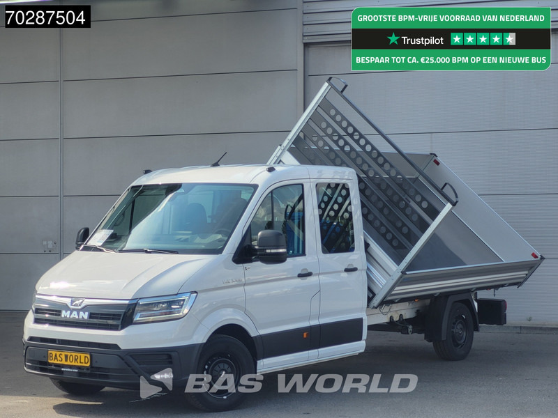 MAN TGE 3.180 Drie-Zijdige Automaat Kipper 2025-Facelift 180PK Trekhaak LED Airco Cruise Navi Euro6 Kipper Tipper Benne Kieper 3m3 Airco Trekh - Бус самосвал: снимка 1 MAN TGE 3.180 Drie-Zijdige Automaat Kipper 2025-Facelift 180PK Trekhaak LED Airco Cruise Navi Euro6 Kipper Tipper Benne Kieper 3m3 Airco Trekh - Бус самосвал: снимка 1