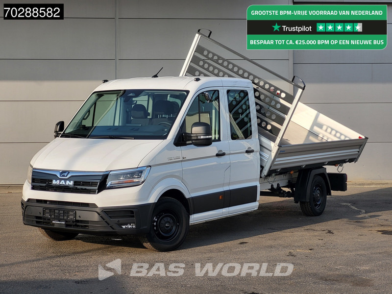 MAN TGE 3.180 Driezijdige Kipper Automaat Dubbel Cabine 2025 Facelift 180PK Trekhaak LED Navi ACC Airco Cruise Euro6 Kipper Tippe Benne Kieper - Бус самосвал: снимка 1 MAN TGE 3.180 Driezijdige Kipper Automaat Dubbel Cabine 2025 Facelift 180PK Trekhaak LED Navi ACC Airco Cruise Euro6 Kipper Tippe Benne Kieper - Бус самосвал: снимка 1