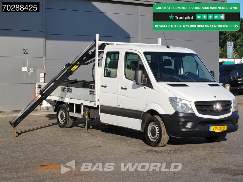 Mercedes-Benz Sprinter 310 CDI Euro6 Automaat Open laadbak Kraanwagen HIAB 017T-2 Navi Airco Euro6 Kraan Crane Kranwagen Pickup Pritsche Airco - Бордови бус: снимка 1 Mercedes-Benz Sprinter 310 CDI Euro6 Automaat Open laadbak Kraanwagen HIAB 017T-2 Navi Airco Euro6 Kraan Crane Kranwagen Pickup Pritsche Airco - Бордови бус: снимка 1