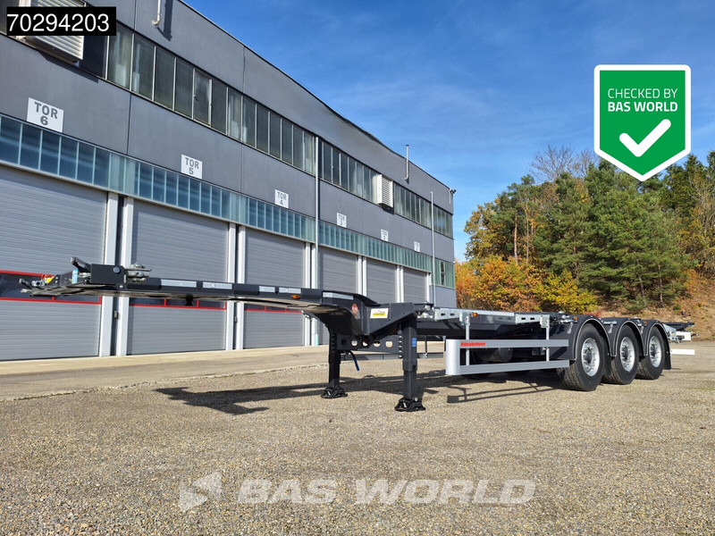 Kässbohrer K.SHG S / 40 - 12 / 27 EU 3 axles NEW! Front – Middle – Rear Extendable Container Chassis - Брезентово полуремарке: снимка 2 Kässbohrer K.SHG S / 40 - 12 / 27 EU 3 axles NEW! Front – Middle – Rear Extendable Container Chassis - Брезентово полуремарке: снимка 2