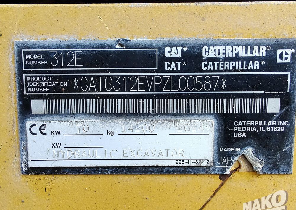 Верижен багер Caterpillar 312 E: снимка 18